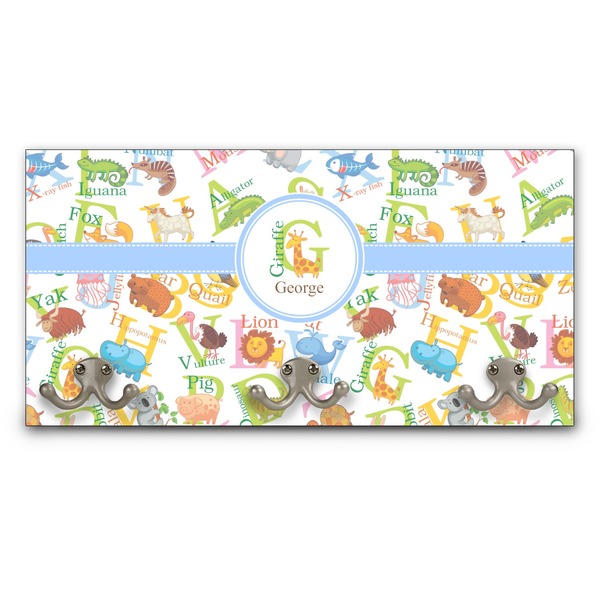 Custom Animal Alphabet Wall Mounted Coat Rack (Personalized)