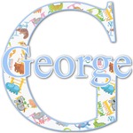 Animal Alphabet Name & Initial Decal - Up to 18"x18" (Personalized)