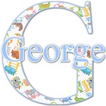 Animal Alphabet Name & Initial Decal - Up to 18"x18" (Personalized)