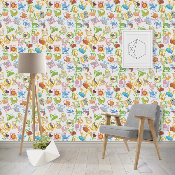 Custom Animal Alphabet Wallpaper & Surface Covering