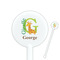 Animal Alphabet 5.5" Round Plastic Stir Sticks - White - Single Sided (Personalized)