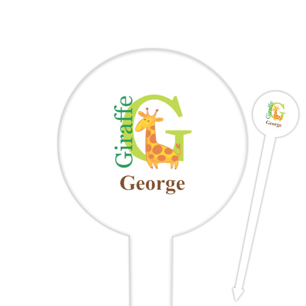 Custom Animal Alphabet Round Plastic Food Picks (Personalized)