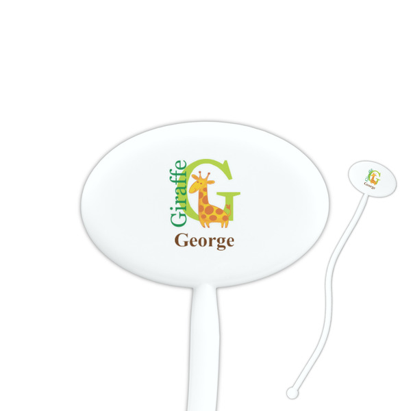 Custom Animal Alphabet Oval Plastic Stir Sticks (Personalized)