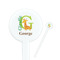Animal Alphabet 7" Round Plastic Stir Sticks - White - Double Sided (Personalized)