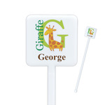 Animal Alphabet Square Plastic Stir Sticks (Personalized)