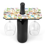 Animal Alphabet Wine Bottle & Glass Holder (Personalized)