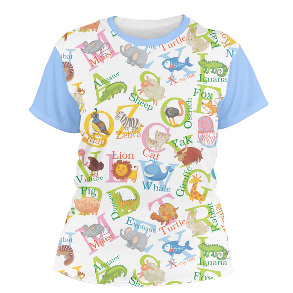 Custom Animal Alphabet Women's Crew T-Shirt - 2X Large