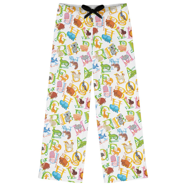 Custom Animal Alphabet Womens Pajama Pants - L