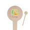 Animal Alphabet 4" Round Wooden Food Picks - Single Sided (Personalized)