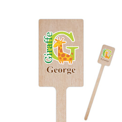 Animal Alphabet 6.25" Rectangle Wooden Stir Sticks - Double Sided (Personalized)