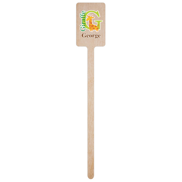 Animal Alphabet Wooden 6.25" Stir Stick - Rectangular - Single Stick