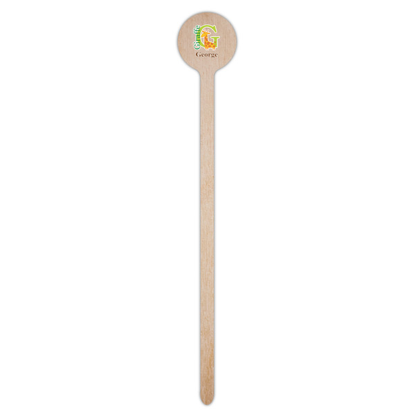 Animal Alphabet Wooden 7.5" Stir Stick - Round - Single Stick