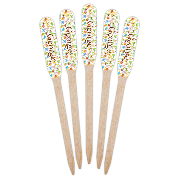 Animal Alphabet Wooden Food Pick - Paddle - Fan View