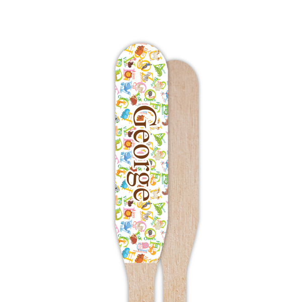 Animal Alphabet Wooden Food Pick - Paddle - Single Sided - Front & Back