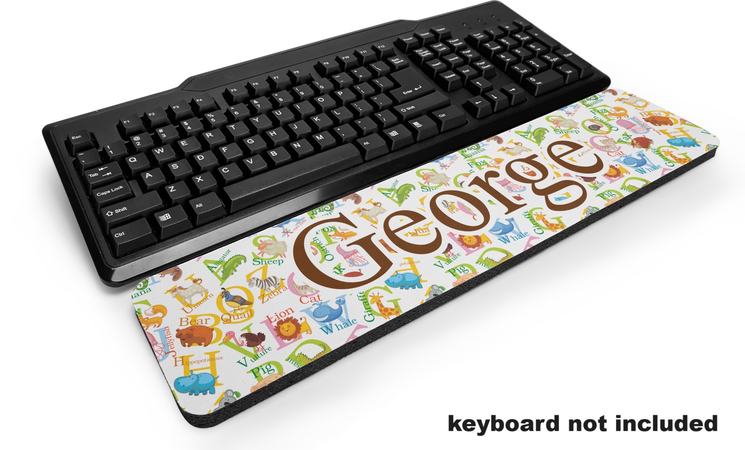 Custom Animal Alphabet Keyboard Wrist Rest (Personalized) YouCustomizeIt