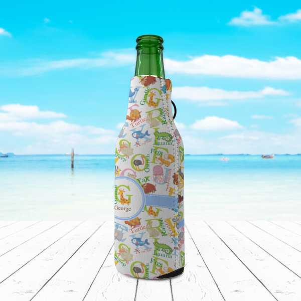 Animal Alphabet Zipper Bottle Cooler - LIFESTYLE