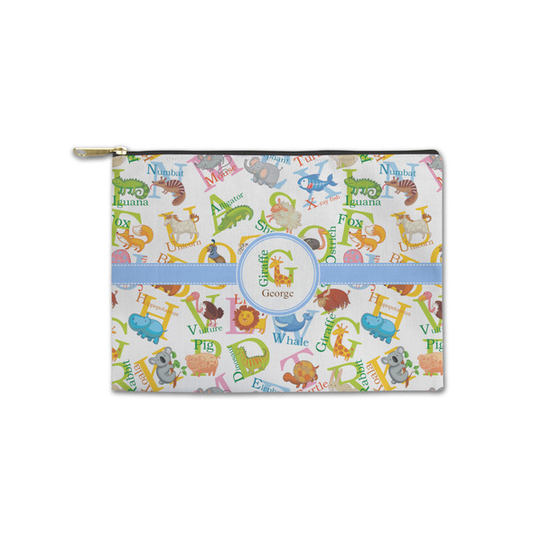 Custom Animal Alphabet Zipper Pouch - Small - 8.5"x6" (Personalized)