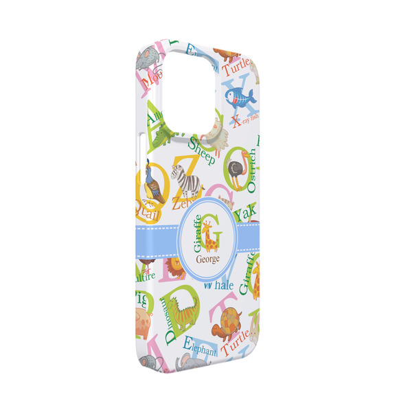 Custom Animal Alphabet iPhone Case - Plastic - iPhone 13 Mini (Personalized)