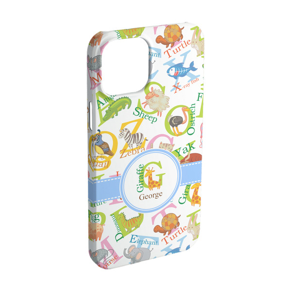 Custom Animal Alphabet iPhone Case - Plastic - iPhone 15 Pro (Personalized)
