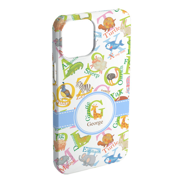 Custom Animal Alphabet iPhone Case - Plastic - iPhone 15 Pro Max (Personalized)