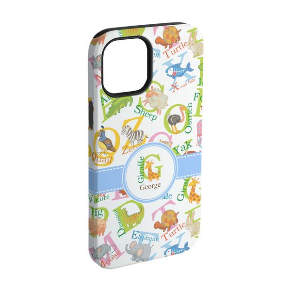 Custom Animal Alphabet iPhone Case - Rubber Lined - iPhone 15 (Personalized)