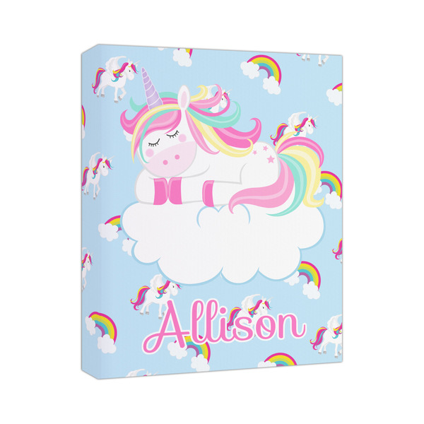 Custom Rainbows and Unicorns Canvas Print - 11x14 (Personalized)