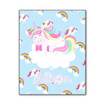 Rainbows and Unicorns Wood Print - 11x14 (Personalized)