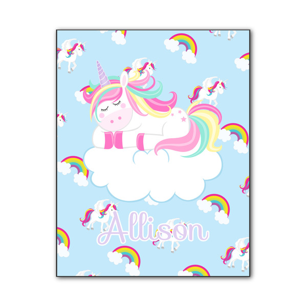 Custom Rainbows and Unicorns Wood Print - 11x14 (Personalized)
