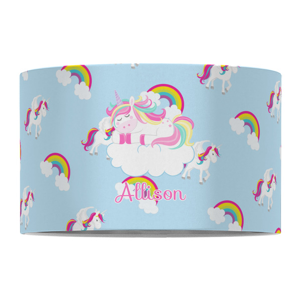 Rainbows and Unicorns 12" Drum Lampshade - FRONT (Fabric)