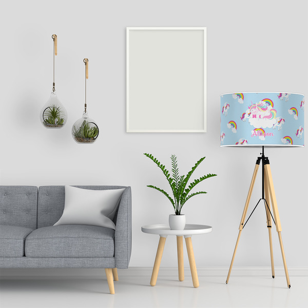 Rainbows and Unicorns 12" Drum Lampshade - LIFESTYLE