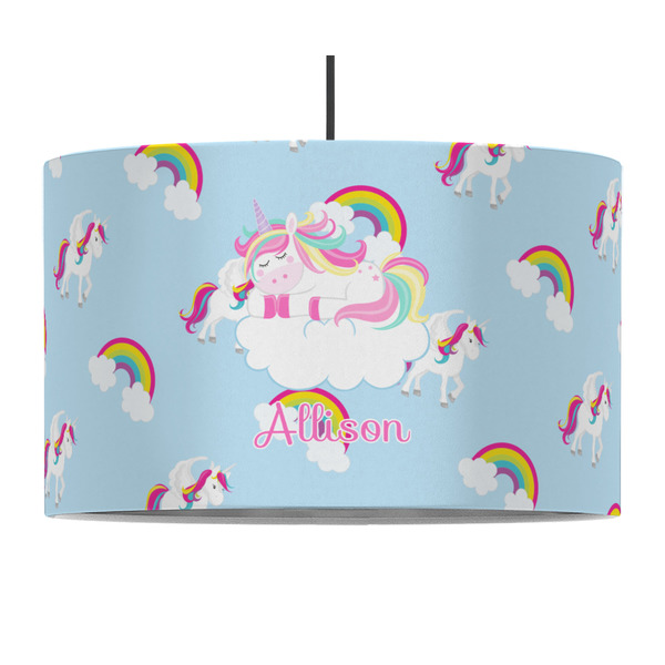 Rainbows and Unicorns 12" Drum Lampshade - PENDANT (Fabric)