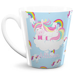 Rainbows and Unicorns 12 Oz Latte Mug (Personalized)