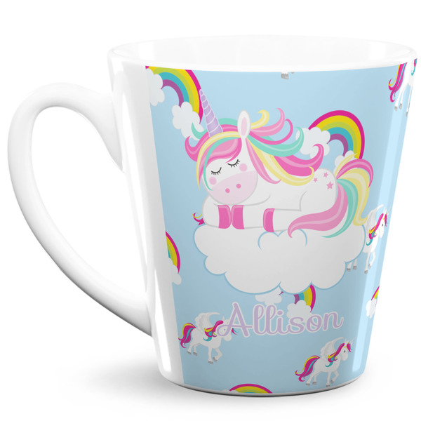Custom Rainbows and Unicorns 12 Oz Latte Mug (Personalized)