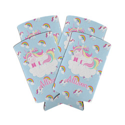 Rainbows and Unicorns Can Cooler (tall 12 oz) - Set of 4 (Personalized)