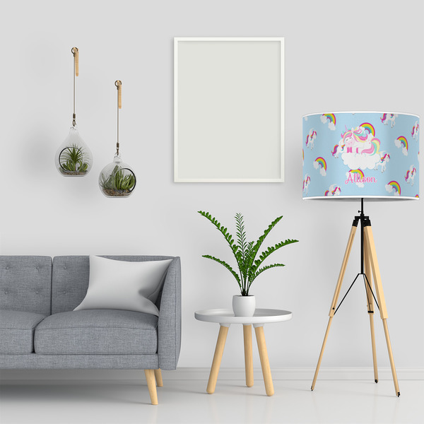 Rainbows and Unicorns 16" Drum Lampshade - LIFESTYLE