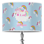 Rainbows and Unicorns 16" Drum Lamp Shade - Poly-film (Personalized)