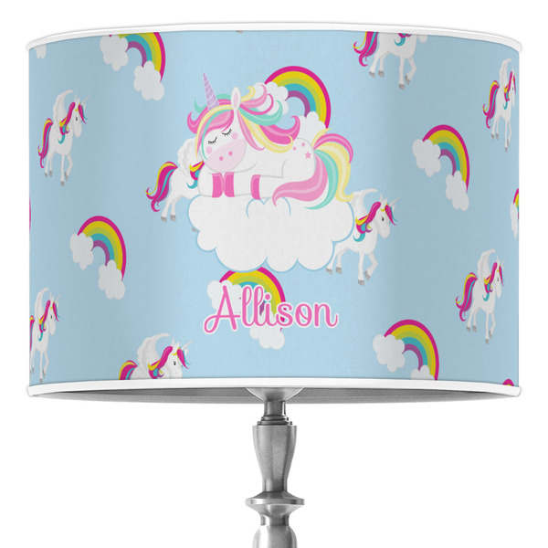 Custom Rainbows and Unicorns Drum Lamp Shade (Personalized)