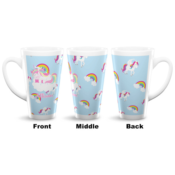 Rainbows and Unicorns 16 Oz Latte Mug - Approval