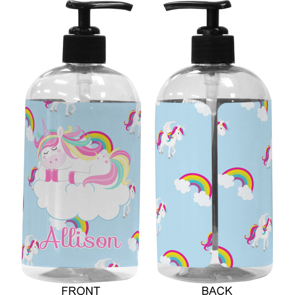Rainbows and Unicorns 16 oz Plastic Liquid Dispenser (Approval) - Black