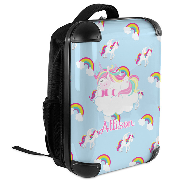 Rainbows and Unicorns 18" Hard Shell Backpacks - ANGLED VIEW