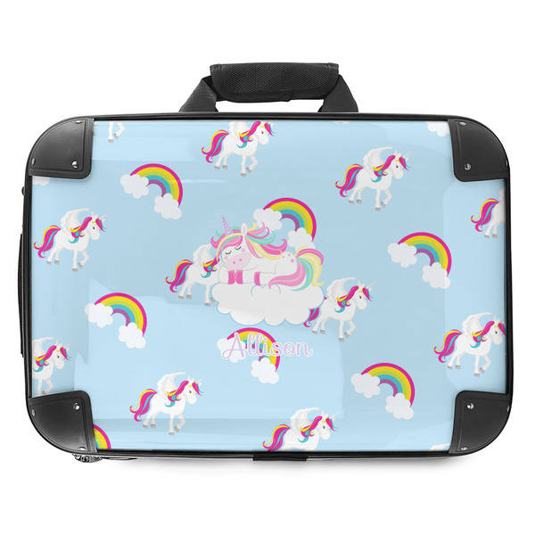 Custom Rainbows and Unicorns Hard Shell Briefcase - 18" (Personalized)