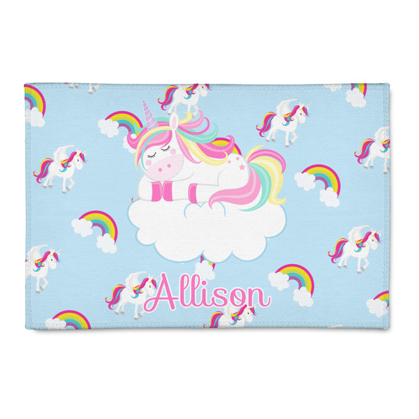 Custom Rainbows and Unicorns Patio Rug (Personalized)