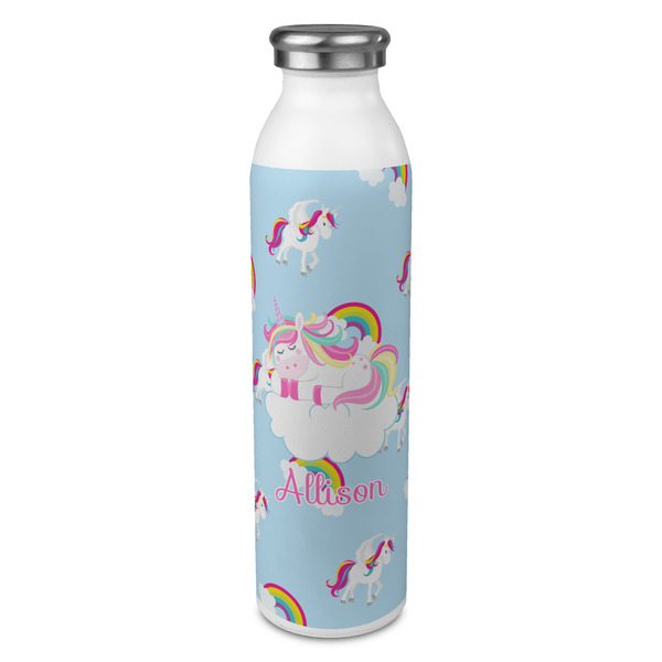 Custom Rainbows and Unicorns 20oz Stainless Steel Water Bottle - Full Print (Personalized)
