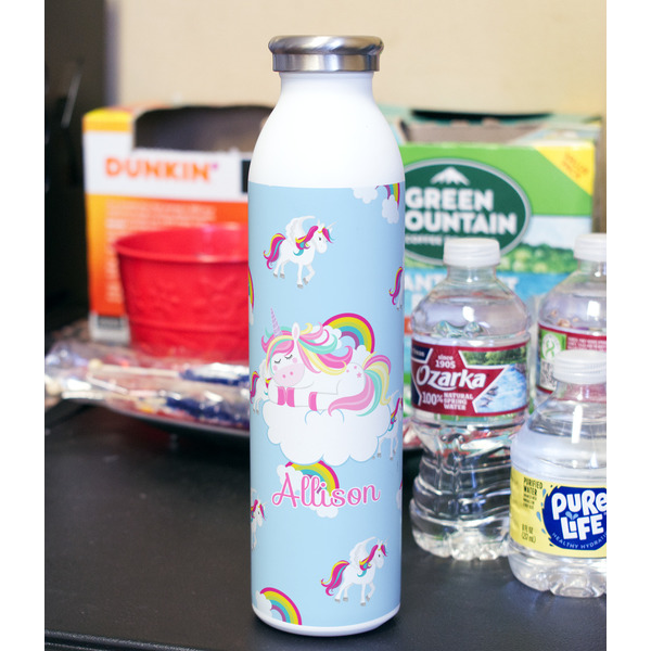 Rainbows and Unicorns 20oz Water Bottles - Full Print - In Context
