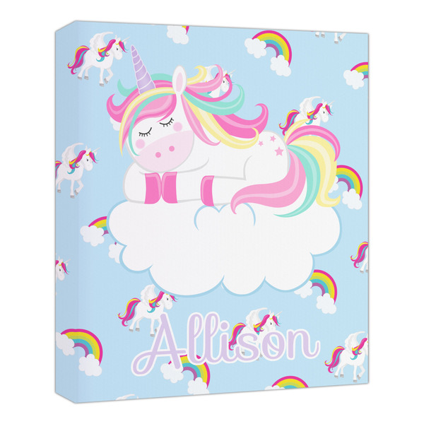 Custom Rainbows and Unicorns Canvas Print - 20x24 (Personalized)