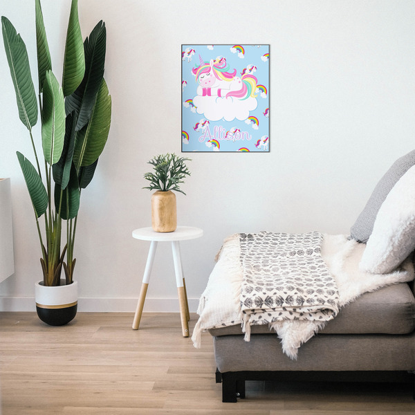 Rainbows and Unicorns 20x24 Wood Print - In Context