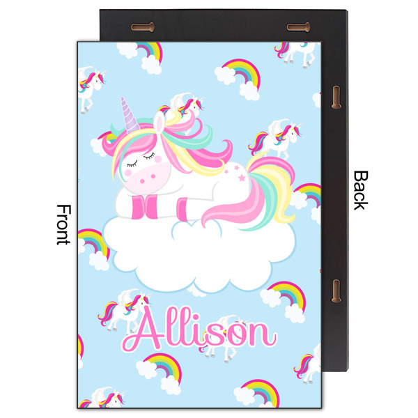 Rainbows and Unicorns 20x30 Wood Print - Front & Back View