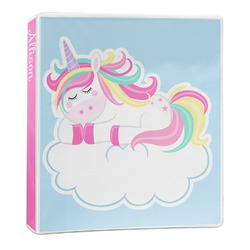 Rainbows and Unicorns 3-Ring Binder - 1 inch (Personalized)