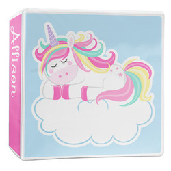Rainbows and Unicorns 3-Ring Binder - 2 inch (Personalized)