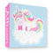 Rainbows and Unicorns 3 Ring Binders - Full Wrap - 3" - FRONT